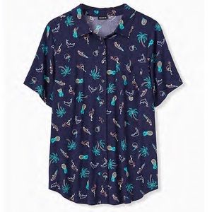 NWT Torrid 1X Another Drink Aloha Shirt